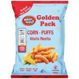 Hully Gully Golden Pack Khatta Meetha Corn Puffs 120 gm
